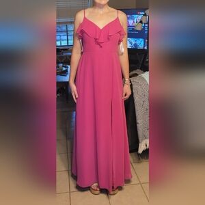 Azazie Fuchsia Maxi Dress